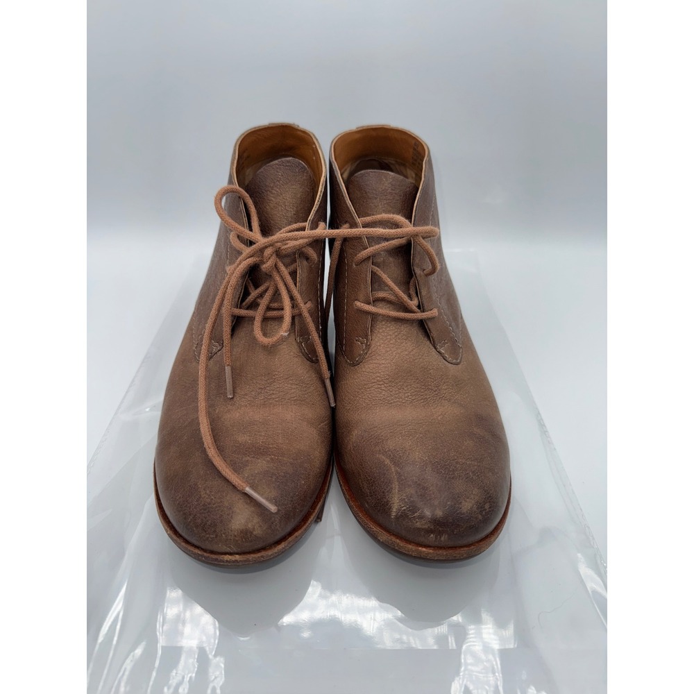 Kork-Ease Brown Leather Lace Up Ankle Boots Block Heel Chukka K33022 10/42 - Picture 2 of 7